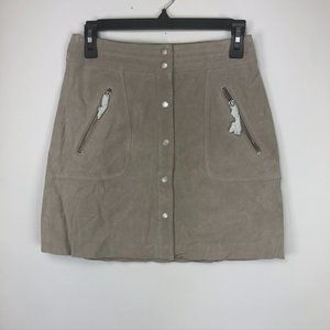 Blank NYC Suede Leather Mini Skirt
